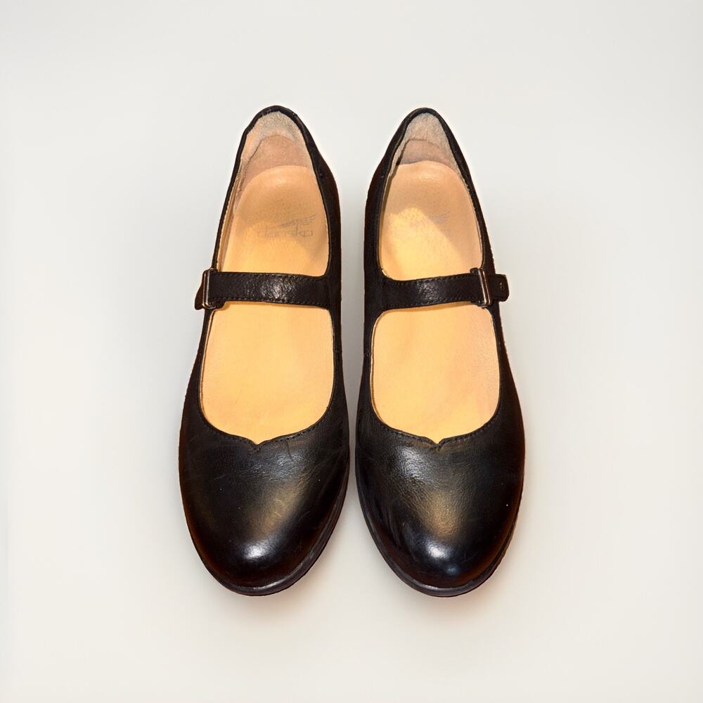 Dansko Callista Mary Jane Pumps Black Leather EU 38 Women’s EUC‼️